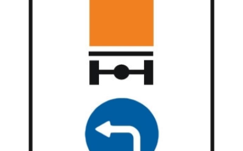 4.8.3 «Направление движения транспортных средств с опасными грузами — налево»