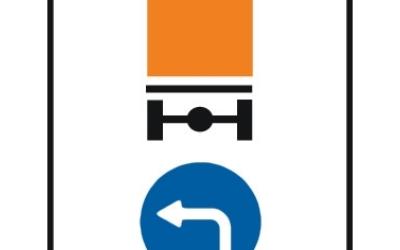 4.8.3 «Направление движения транспортных средств с опасными грузами — налево»