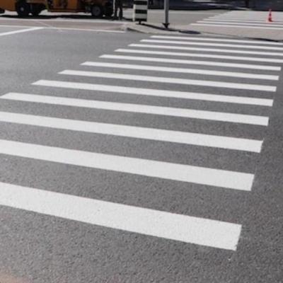 Нанесение дорожной разметки 1.14.1, 1.14.2 – «зебра»