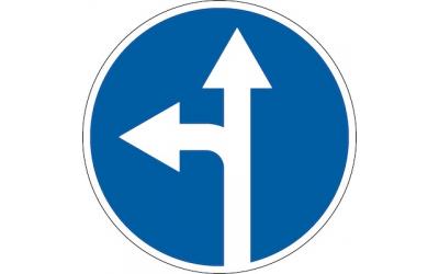 Изготовление дорожного знака 4.1.5 «Движение прямо или налево»